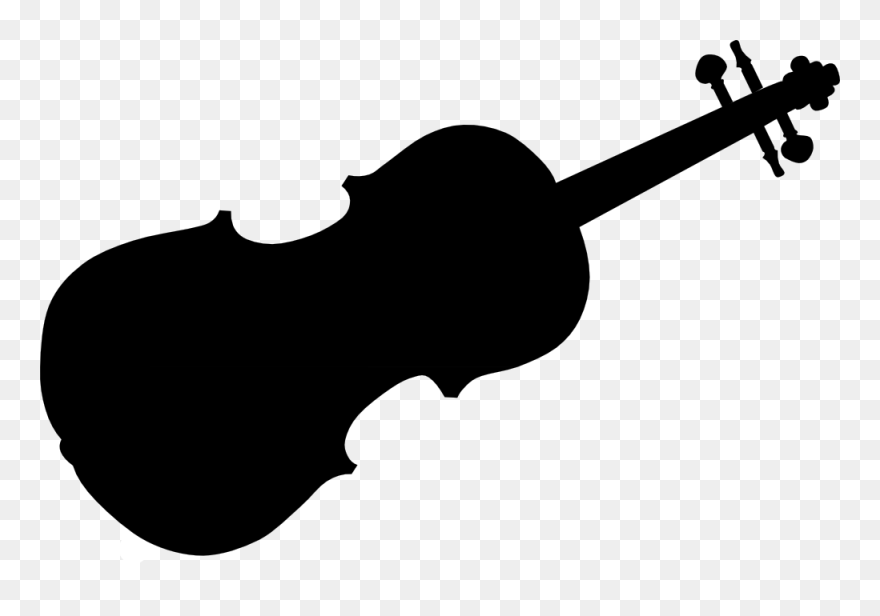 Violin Silhouette Musical Instruments Clip Art - Silhouette Violin Clipart - Png Download