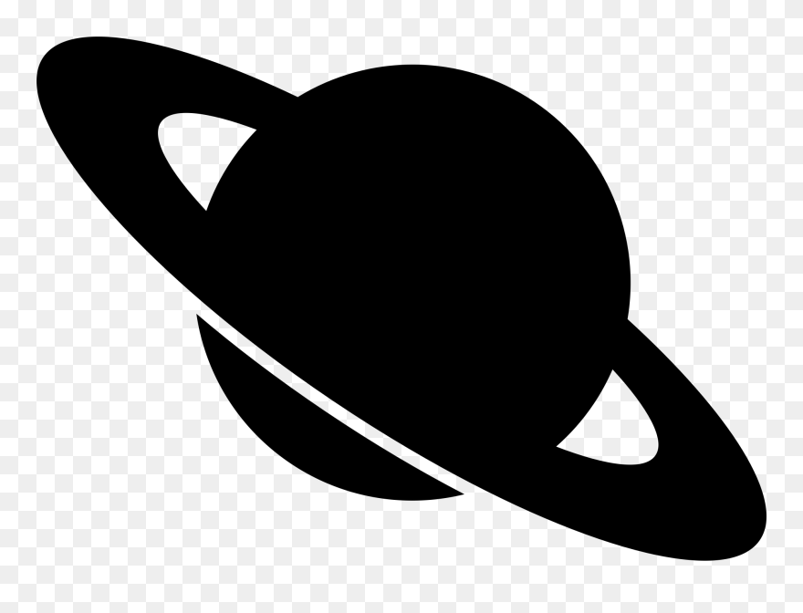Saturn Clip Art Clipartfest - Clipart Saturn Black And White - Png Download