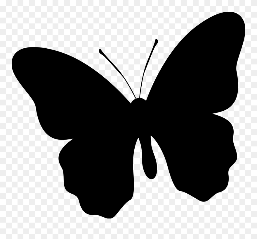 Brush - Black Butterfly Clip Art - Png Download
