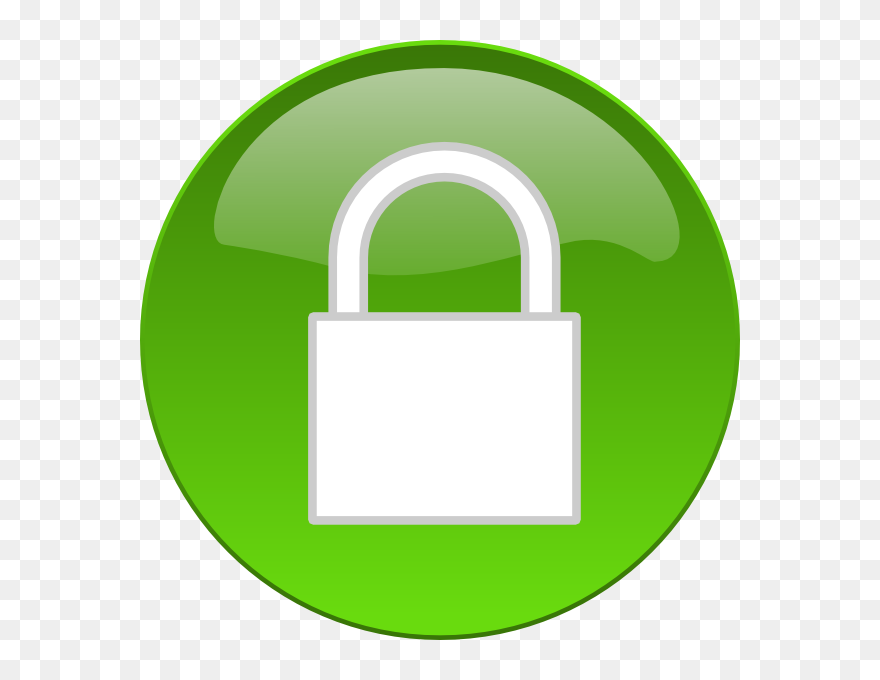Padlock Button Clip Art - Clipart Padlock - Png Download