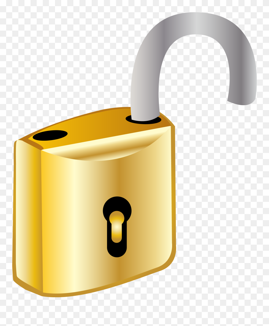 Padlock Clipart Door Lock - Open Padlock Png Transparent