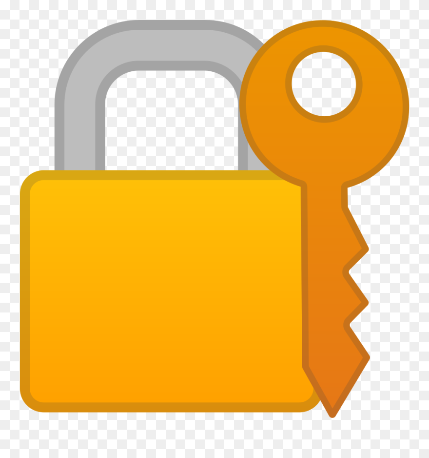 Download Lock Clipart Orange Lock With Key Emoji Png Download