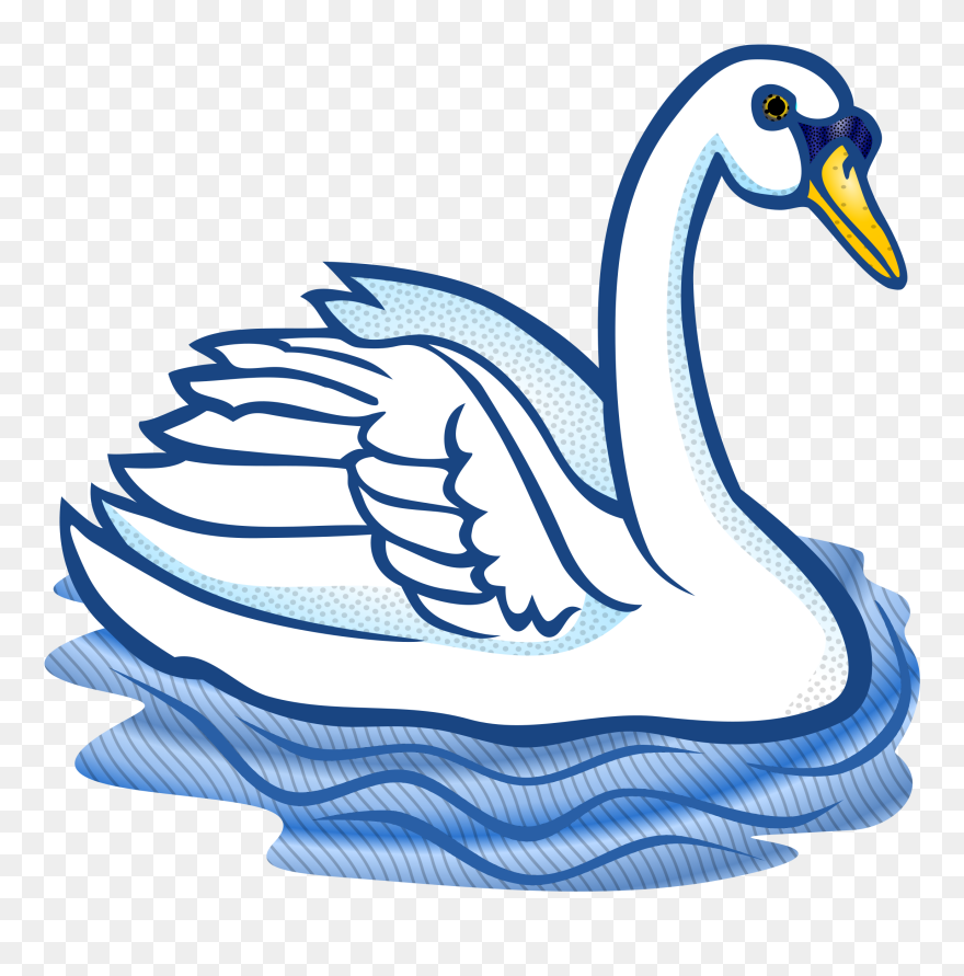 Black Swan Trumpeter Swan Bird Clip Art - Swan Clipart - Png Download