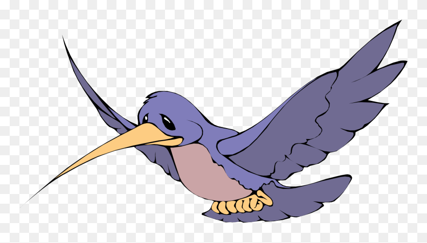 Flying Blue Bird Png Clip Art - Animated Flying Bird Cartoon Transparent Png