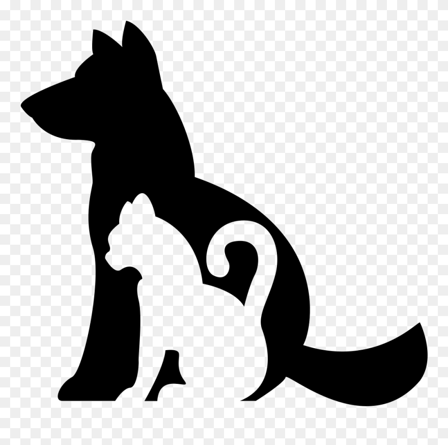 Cat And Dog Clipart Graphic Transparent Dog And Cat - Dog And Cat Silhouette Png
