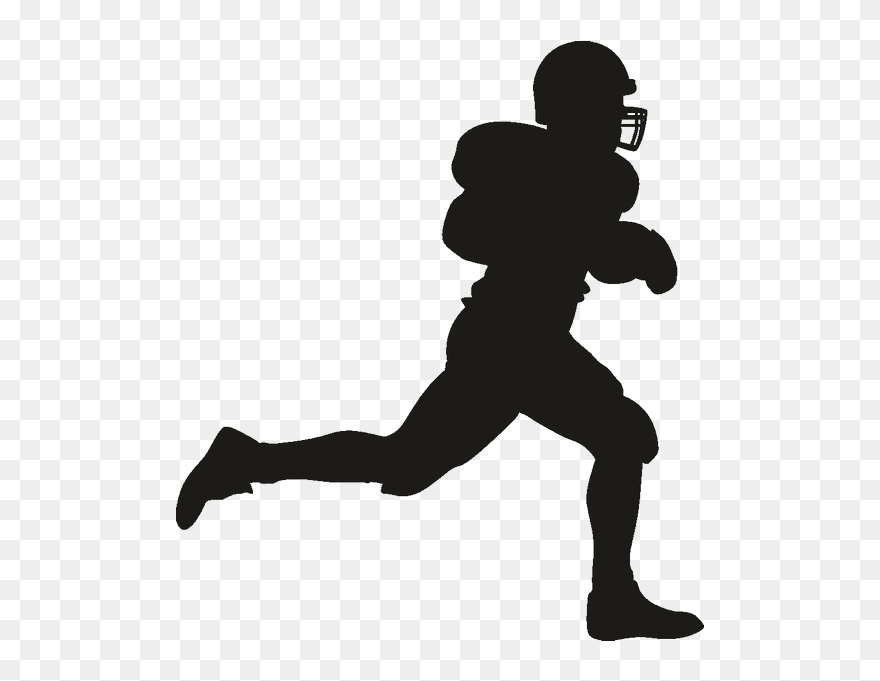 Running Football Player Clipart - Png Download