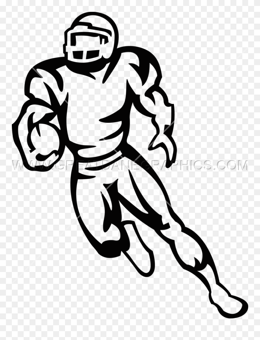 Football Players Running Clipart Jpg Royalty Free Stock - Running Back Football Player Clipart - Png Download