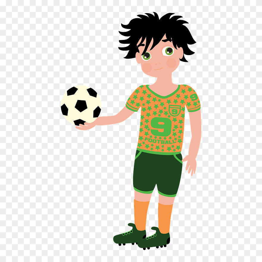 Boy Football Player Clipart - Sportsman Clipart Png Transparent Png