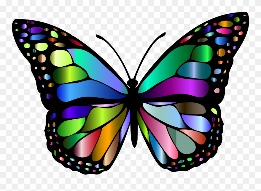 Monarch Butterfly Clipart Png Full Hd - Mariposa Monarca De Colores Transparent Png