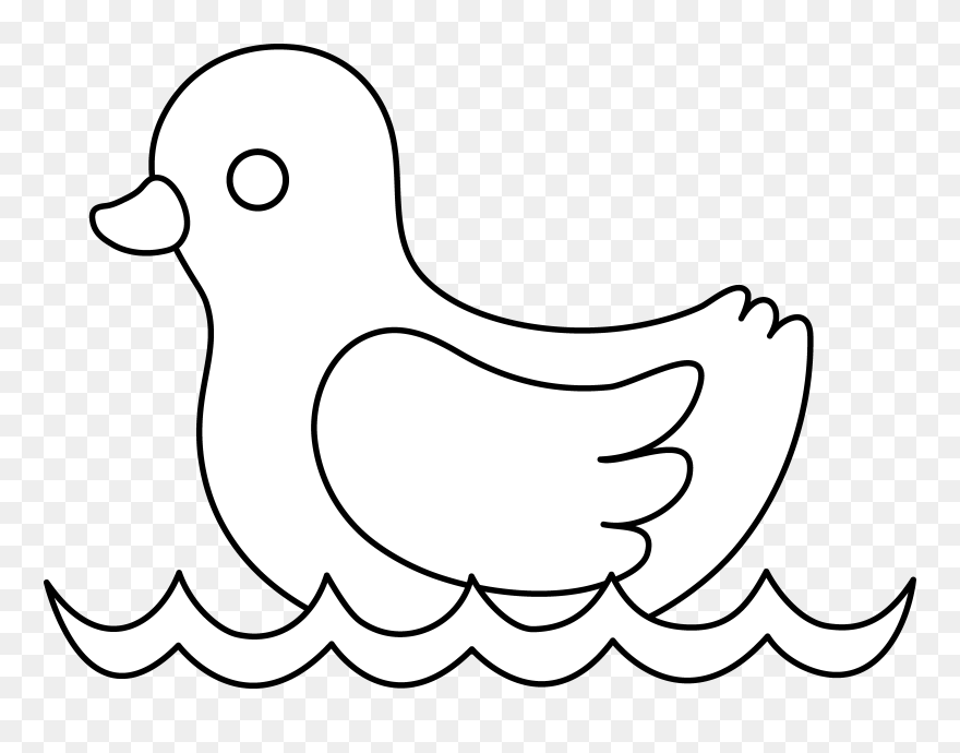 Duck Clipart Black And White - Black And White Image For Baby - Png Download
