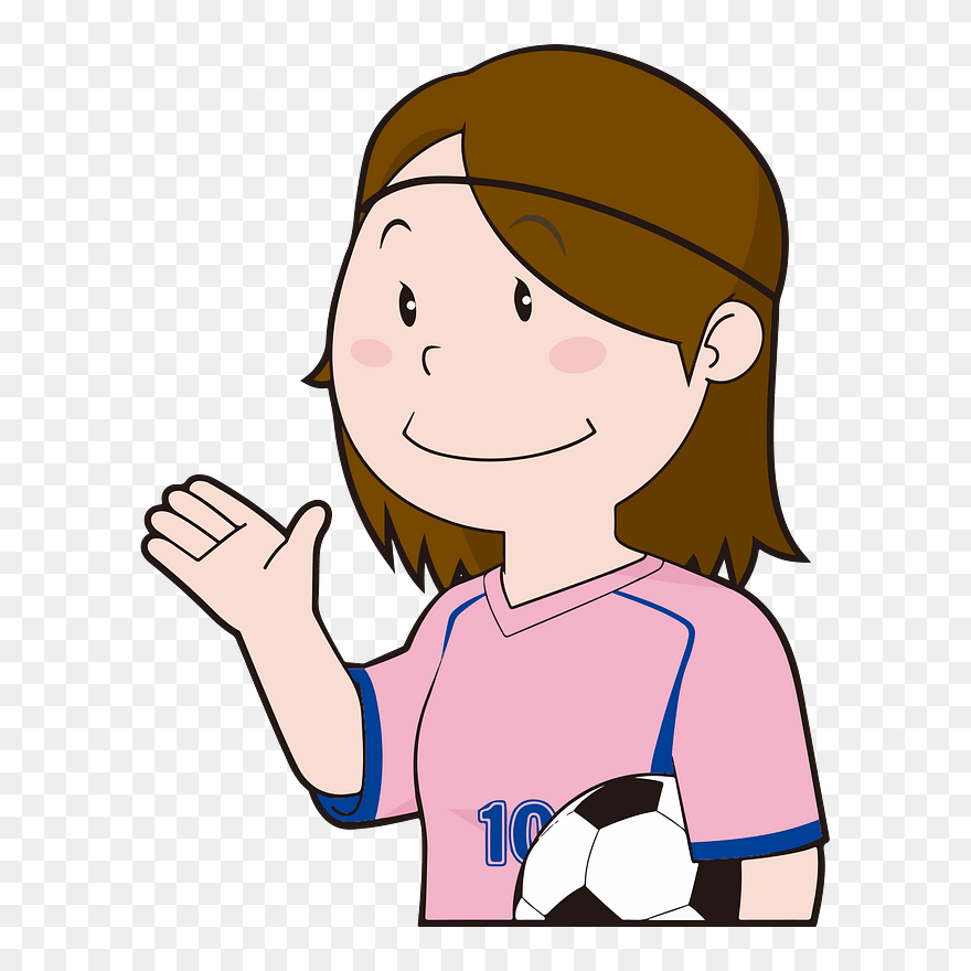 Football Player Woman Clipart - 馬 サッカー イラスト - Png Download