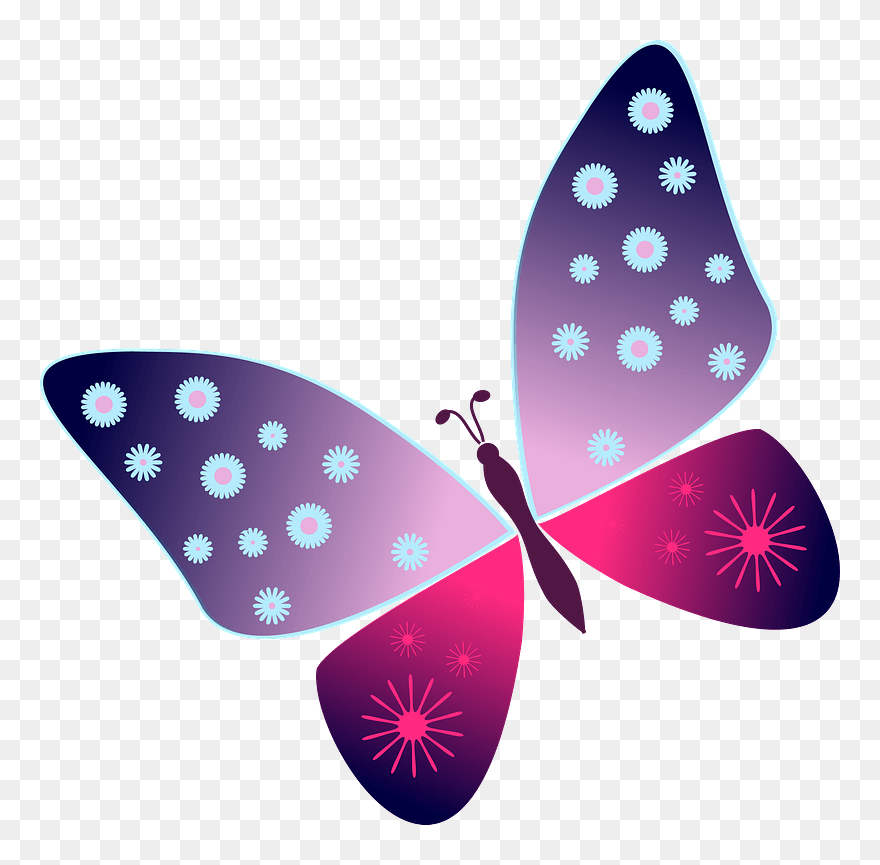 Purple Butterfly Clipart - Borboletas Png Verde Transparent Png