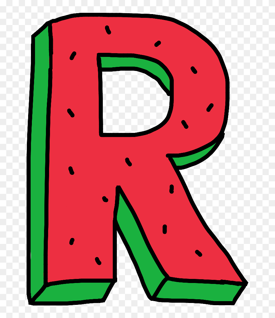 Water Clipart In Letters Clip Free Library Letters - Watermelon Alphabet - Png Download