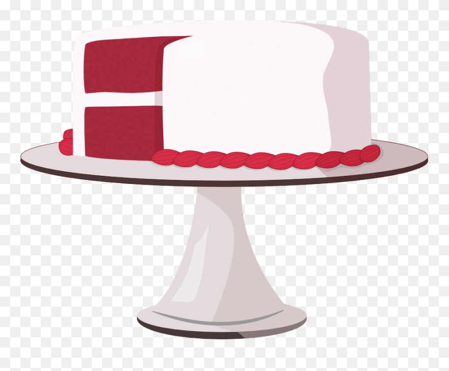 Black And White - Red Velvet Cake Clip Art - Png Download
