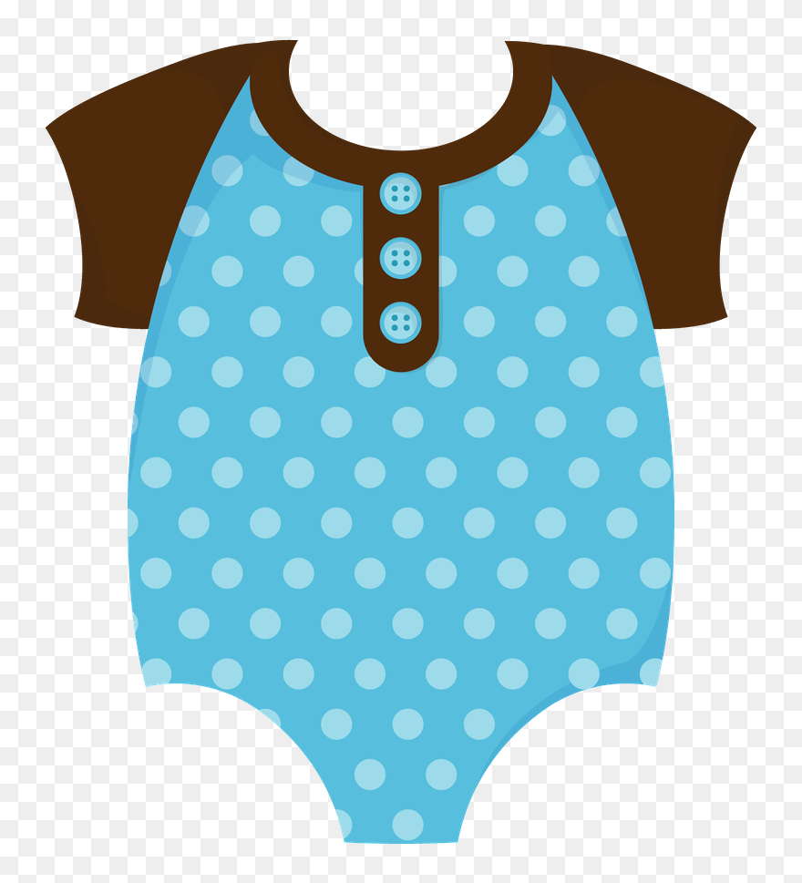 Transparent Blue Onesie Clipart - Ropa De Bebe Animado - Png Download