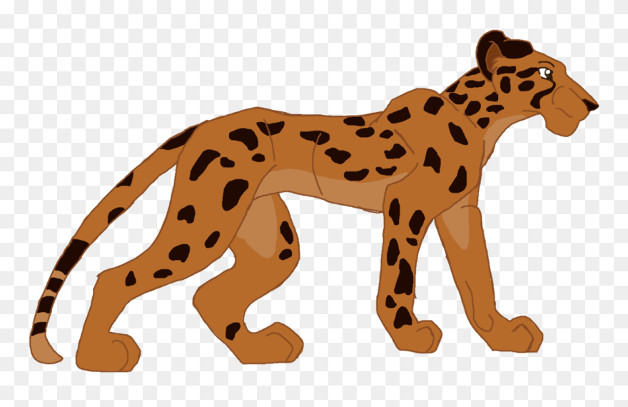 Cheetah Clipart Wildcat - Cheetah Cub Side Drawing - Png Download