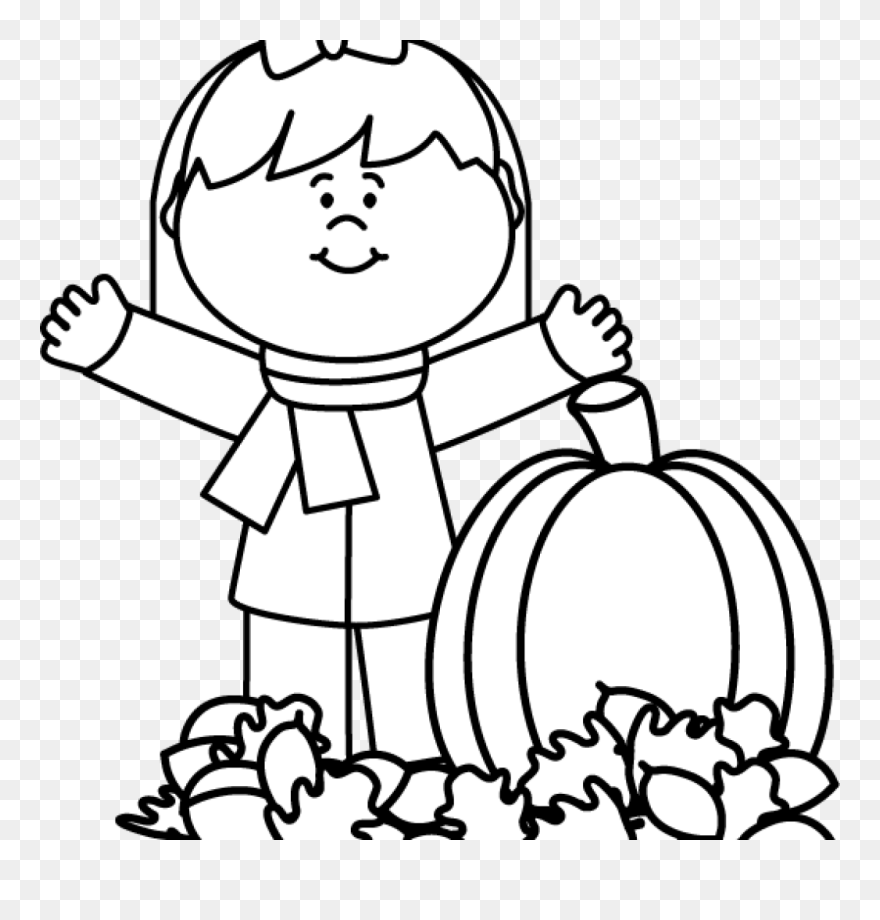 Fall Monkey Hatenylo Com - Easy Cute Thanksgiving Coloring Pages Clipart