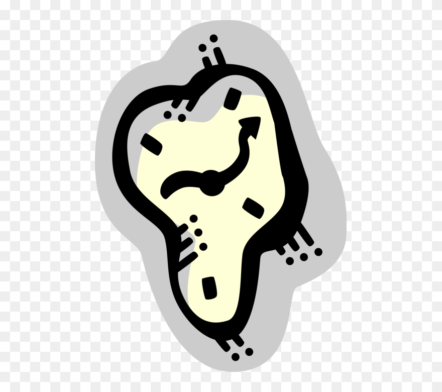 Vector Illustration Of Salvador Dalí Persistence Of - Clock Transparent Png Dali Clipart