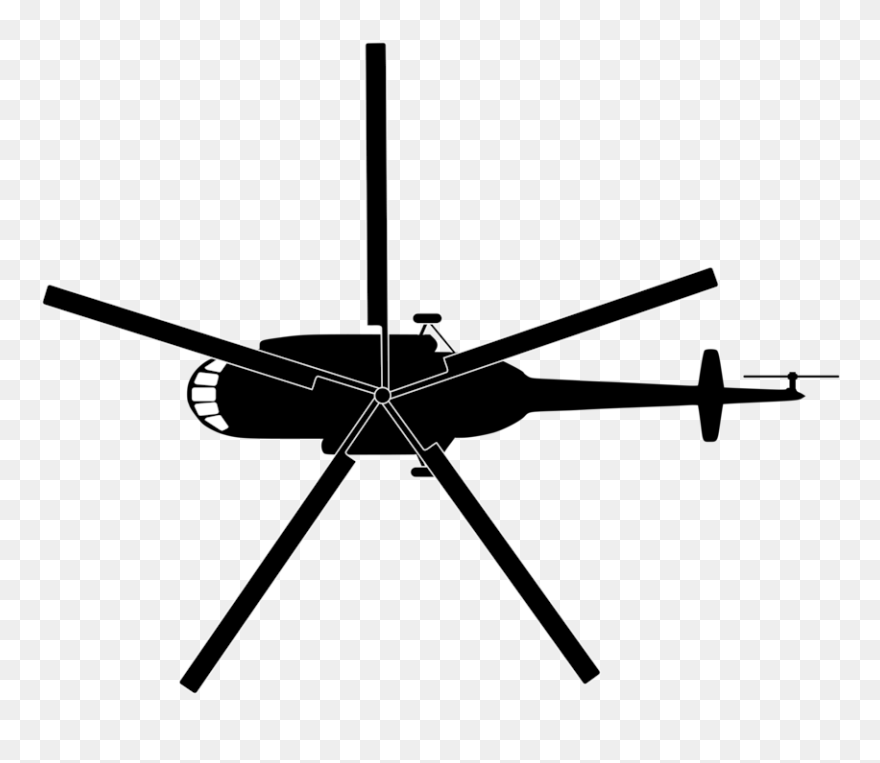 Angle,ceiling Fan,rotorcraft - Helicopter Top View Transparent Clipart