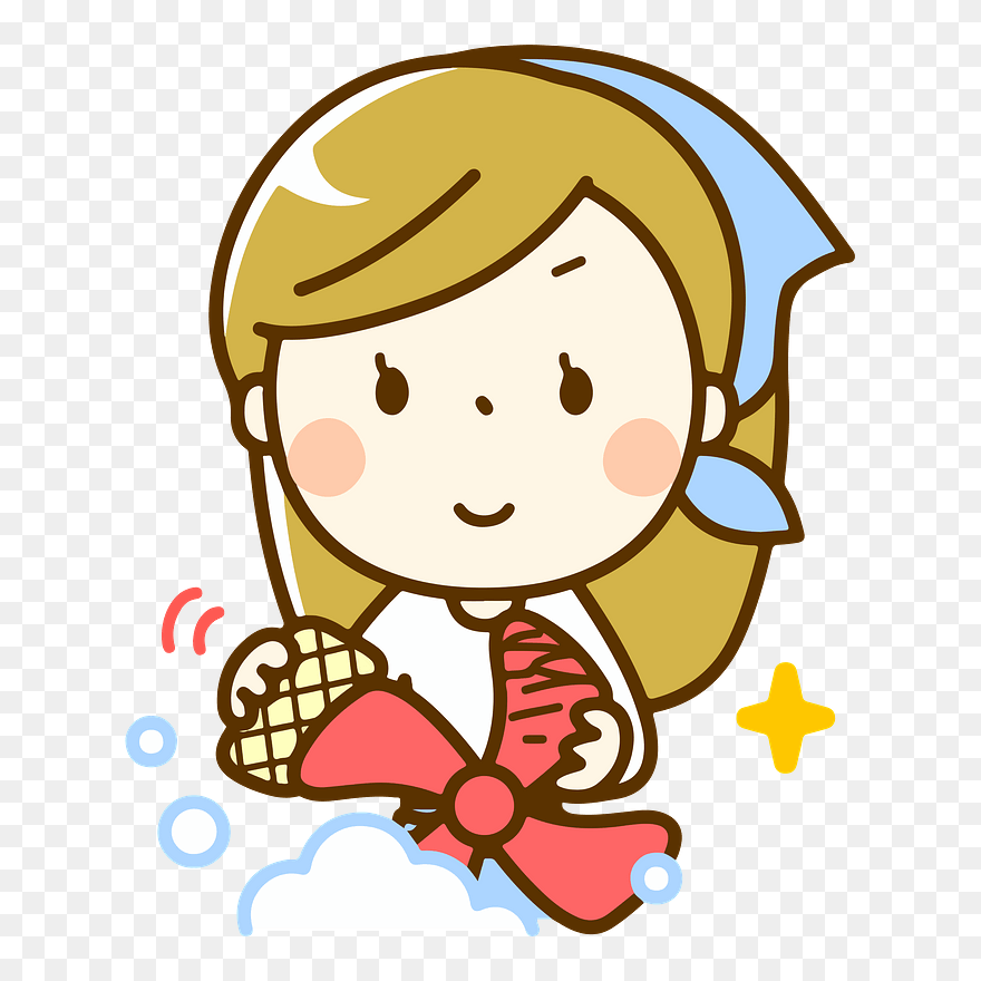 Woman Wash Fan Clipart - Png Download