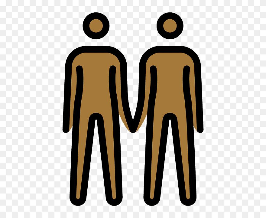 People Holding Hands Emoji Clipart - Man - Png Download