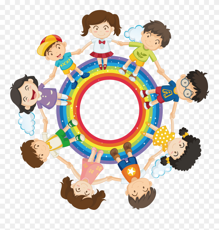 Hands Holding Football Clipart Banner Transparent Stock - Niños Agarrados De La Mano - Png Download