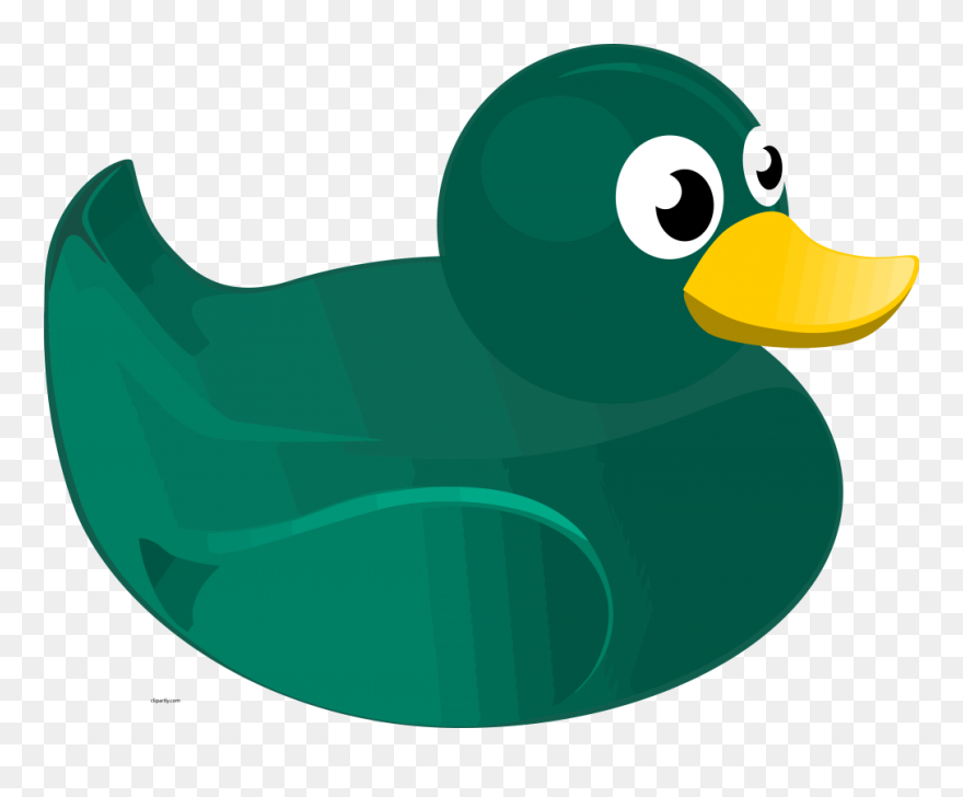 Duck Clipart - Clip Art Green Duck - Png Download