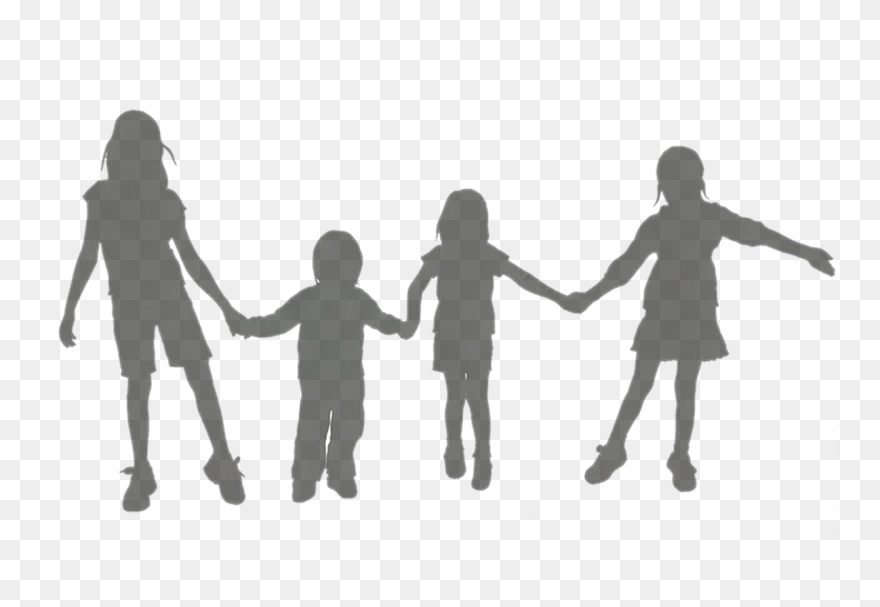 Child Clip Art Silhouette Vector Graphics Portable - Child Holding Hand Silhouette Family - Png Download