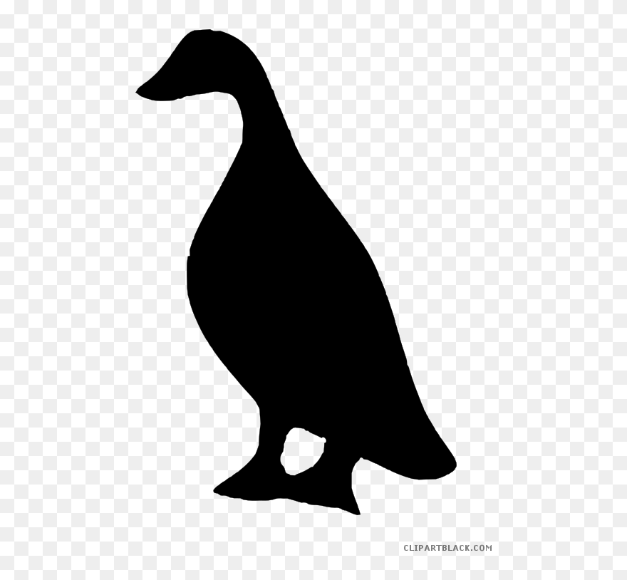 Duck Silhouette Animal Free Black White Clipart Images - Duck - Png Download