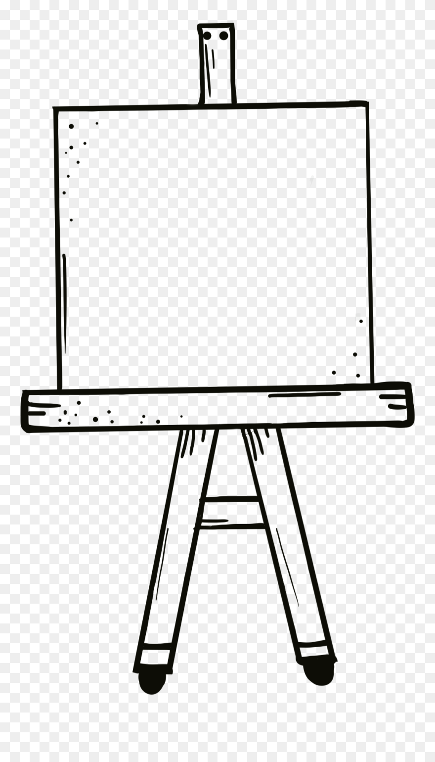 Transparent Closed Book Clipart Black And White - Easel Clipart Black And White - Png Download
