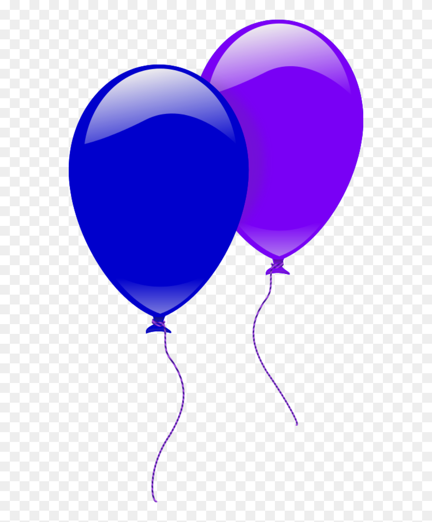 Transparent Balloon Clipart Black And White - 2 Balloons Clip Art - Png Download