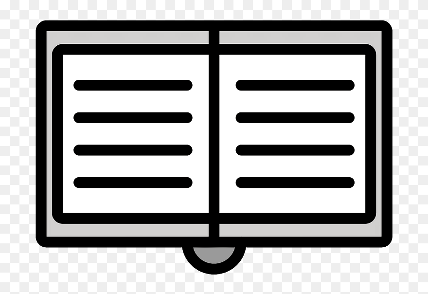 Open Book Emoji Clipart - Icon - Png Download