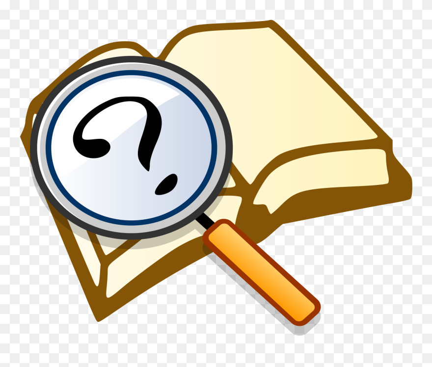 File Question Magnify Svg Wikimedia Commons Open - Cartoon Magnifying Glass Clipart - Png Download