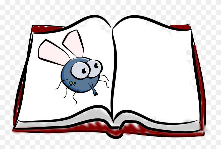 Fly On A Book Clipart