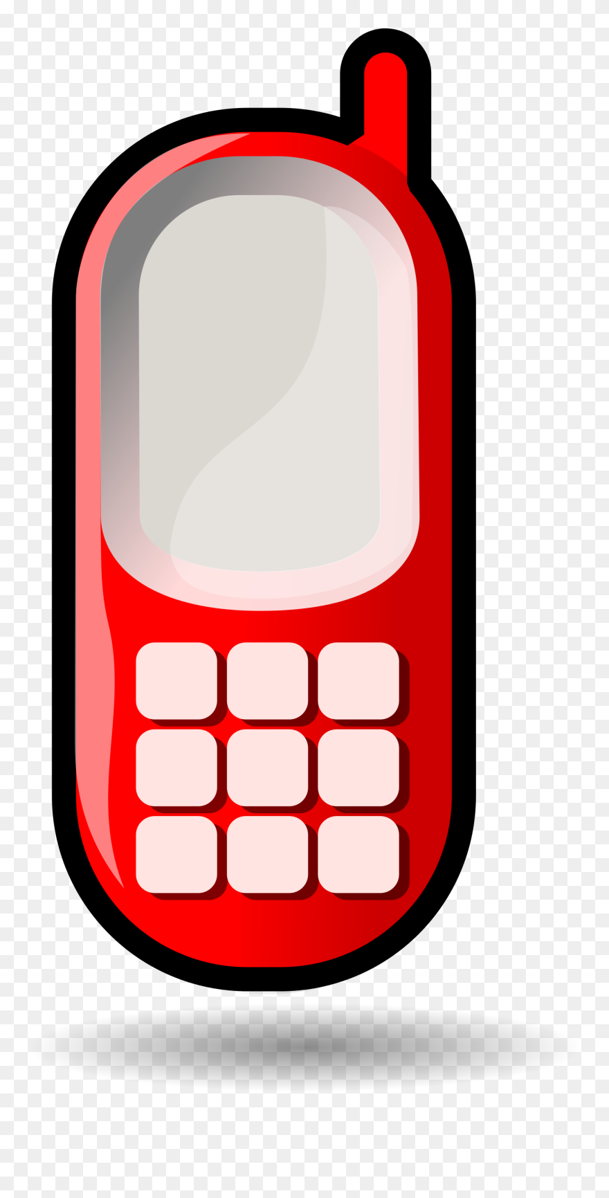Clipart Phone Cellular Phone - Red Mobile Phone Png Transparent Png