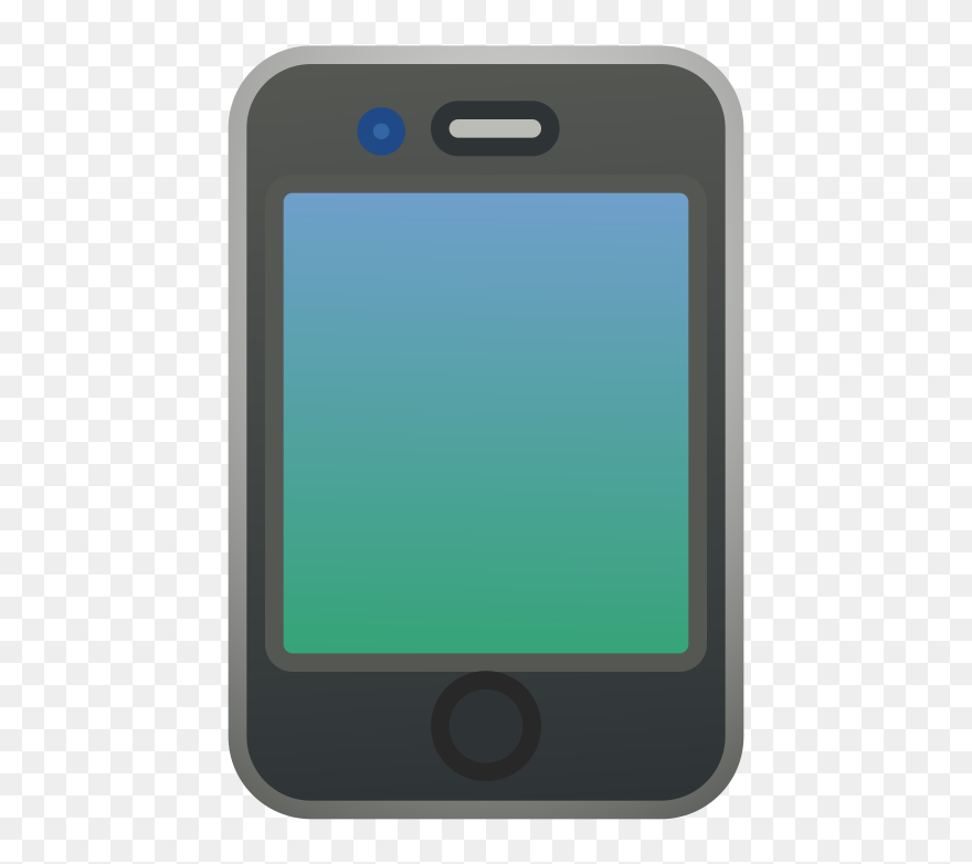 Iphone 7 Clipart Mobile Device - Transparent Cartoon Phone Png