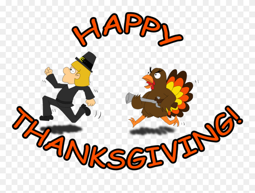 Happy Thanksgiving By Melissathehedgehog On Clipart - Cartoon - Png Download