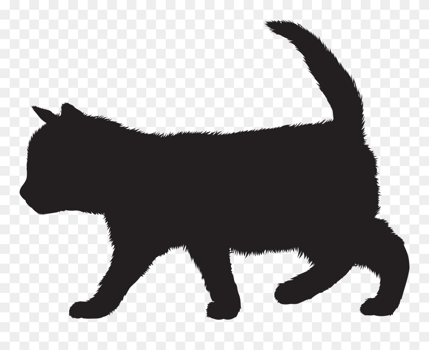 Kitten Black Cat Silhouette Clipart