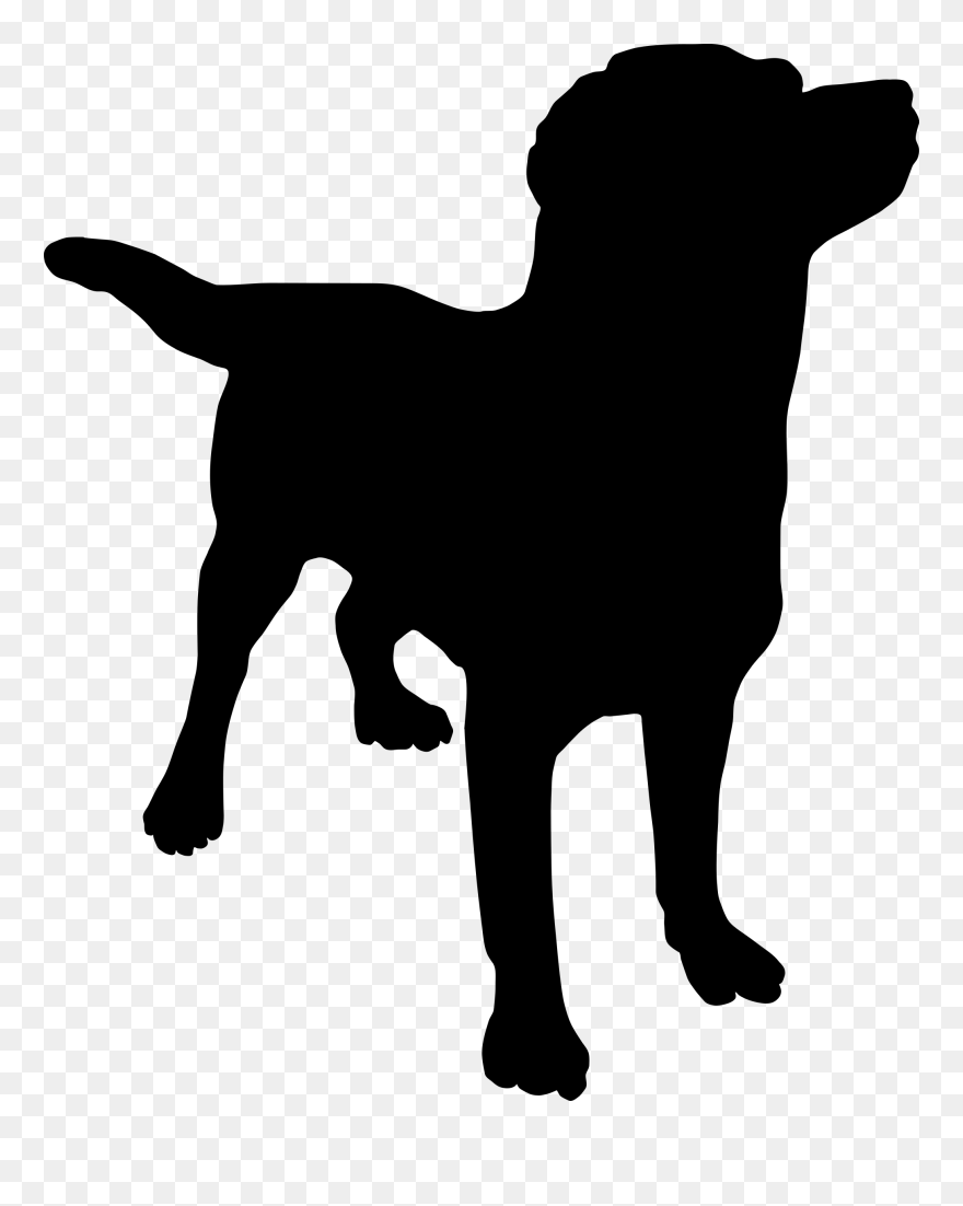 Dog And Cat Silhouette Clip Art Free - Dog Silhouette .png Transparent Png