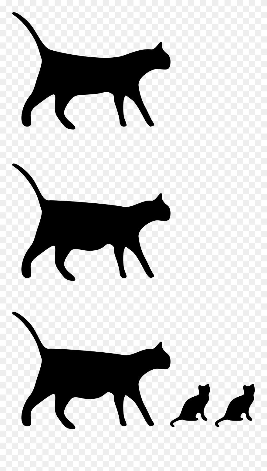 Free Black And White Cat Drawing, Download Free Clip - Black Cat To Draw - Png Download