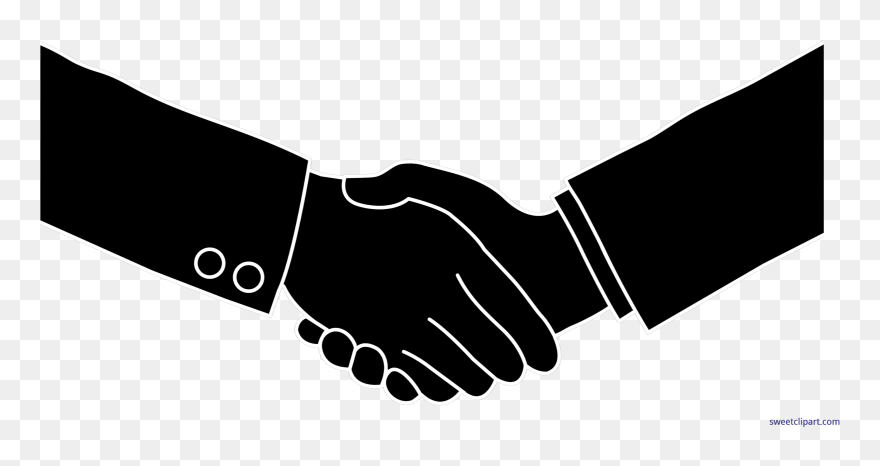 Business Clipart Black - Shaking Hands Clipart Transparent - Png Download