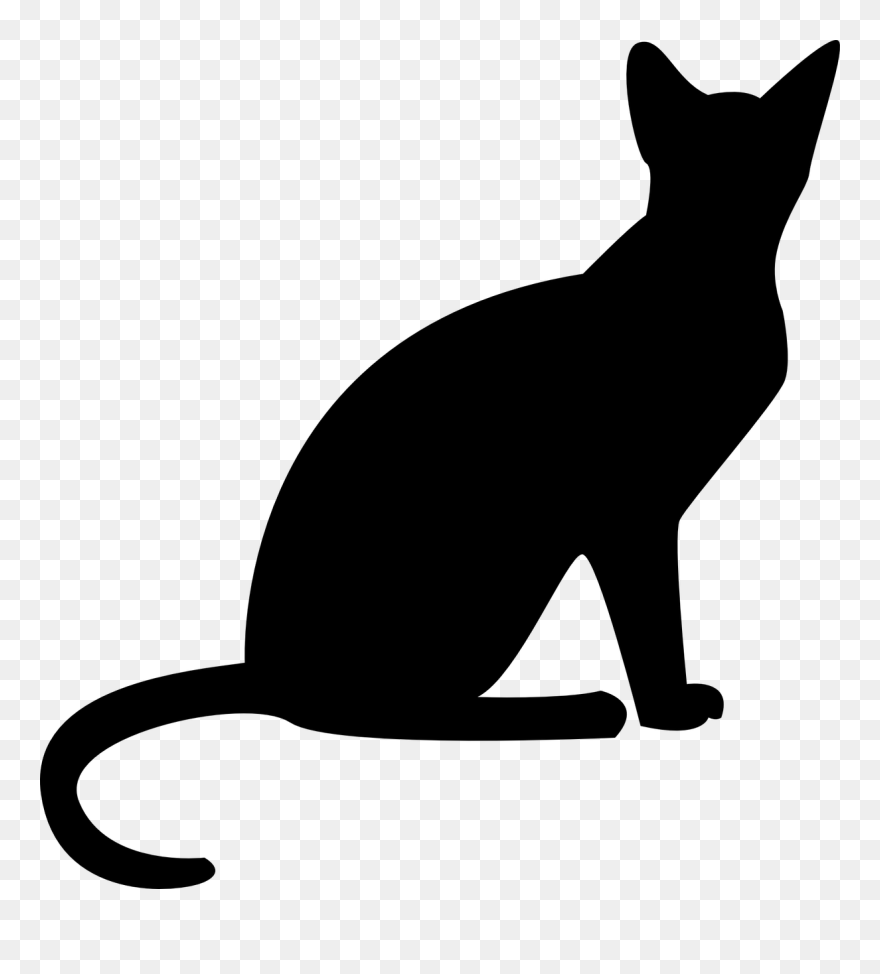 Big Cat Clipart House Cat - Cat Silhouette Clip Art Free - Png Download