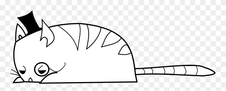 Fat Cat Clipart Black And White Svg Free Stock Clipart - Clip Art - Png Download