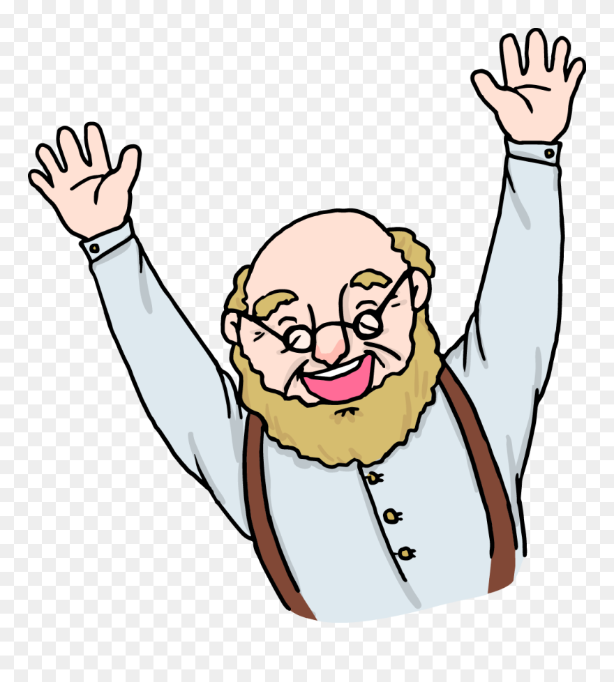Cartoon Clip Art Old - Old Man Dad Cartoon - Png Download