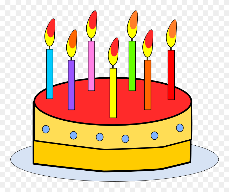 Free Party Balloons Clipart, Download Free Clip Art, - Birthday Cake With Candles Clipart - Png Download