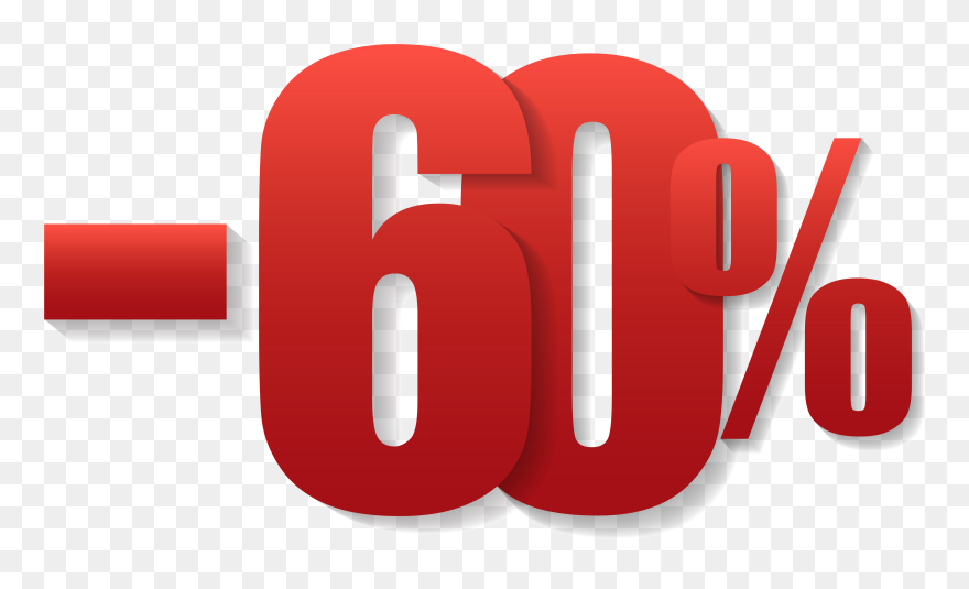 60 Clipart Black And White Stock 60% Off Sale Png Clipart Transparent Png