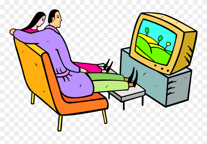 See Clipart Watch Tv - Couple Watching Tv Png Transparent Png