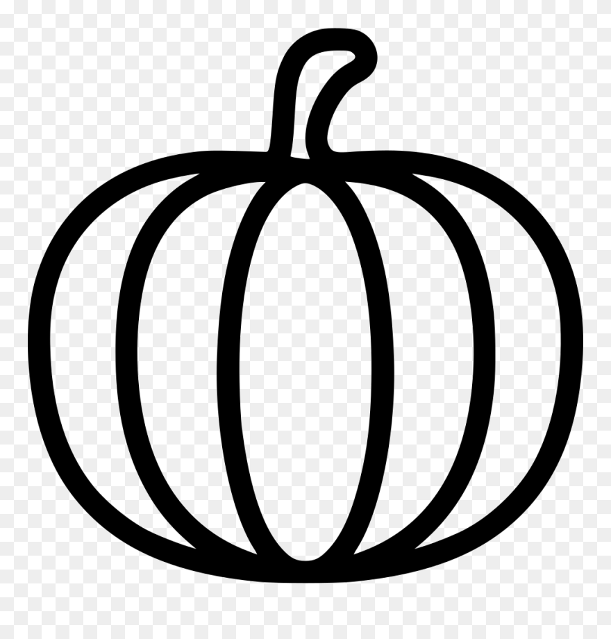Open License Black And White Clipart Pumpkin Clipart - Clipart Pumpkin Black And White - Png Download