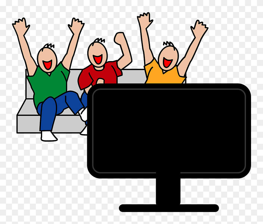 Watching Sports Tv Clipart - Watching Sports Clipart - Png Download
