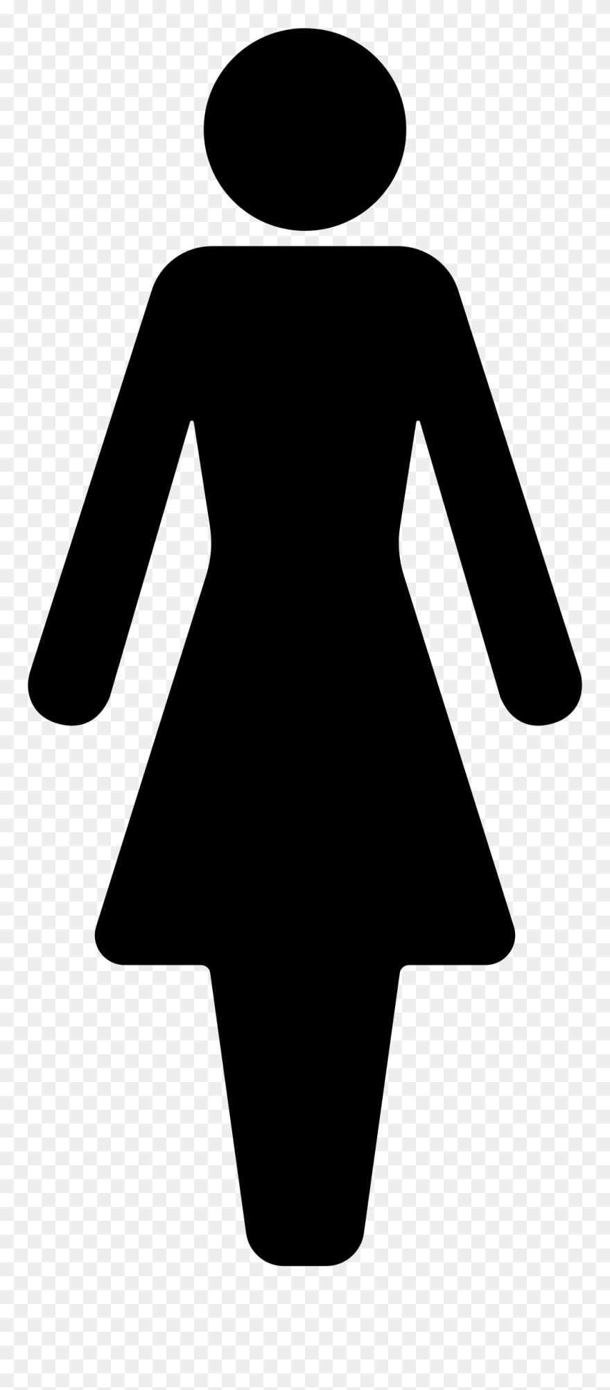 Female Silhouette Png, Picture - Line Art Ladies Toilet Clipart